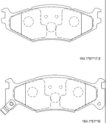 Brake Pad Set, disc brake (KD6301)