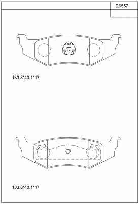 Brake Pad Set, disc brake (KD6557)