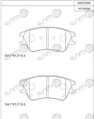 Brake Pad Set, disc brake (KD9724W)
