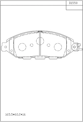 Brake Pad Set, disc brake (KD1550)