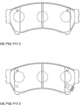 Brake Pad Set, disc brake (KD3739)