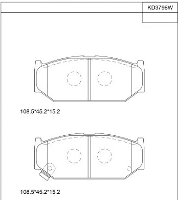 Brake Pad Set, disc brake (KD3796W)