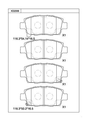 Brake Pad Set, disc brake (KD2006)