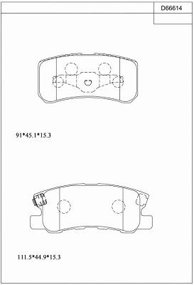Brake Pad Set, disc brake (KD66614)