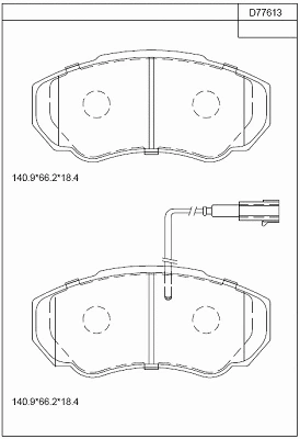 Brake Pad Set, disc brake (KD77613)