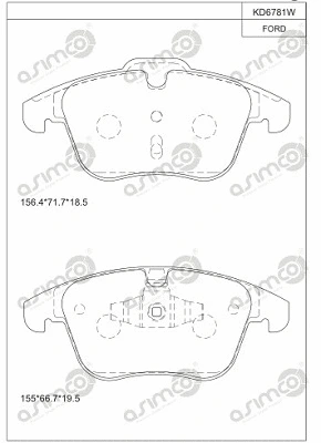 Brake Pad Set, disc brake (KD6781W)