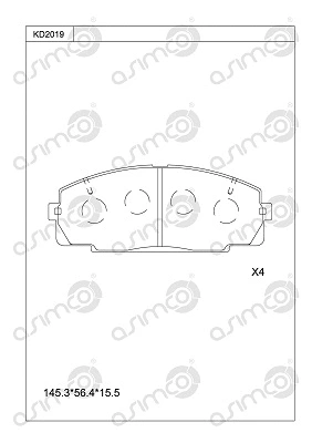 Brake Pad Set, disc brake (KD2019)