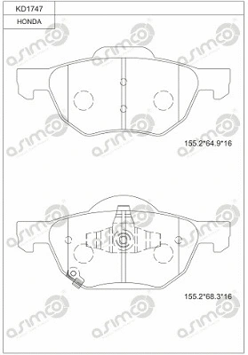 Brake Pad Set, disc brake (KD1747)