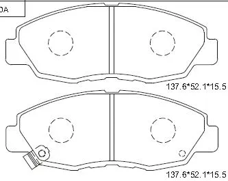 Brake Pad Set, disc brake (KD1728)