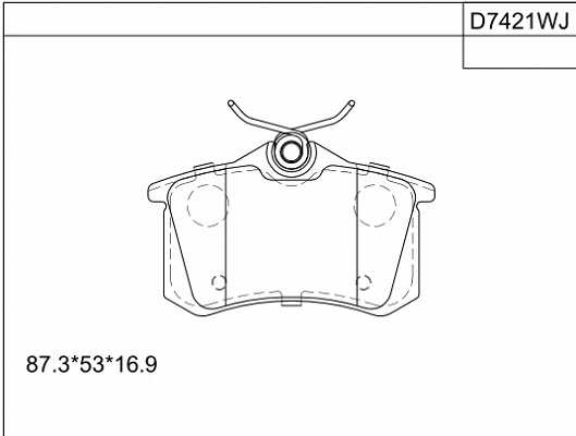 Brake Pad Set, disc brake (KD7421W)
