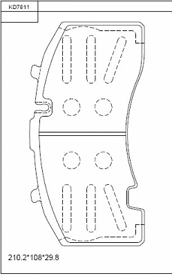 Brake Pad Set, disc brake (KD7811)