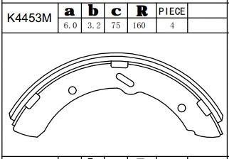 Brake Shoe Set (K4453M)