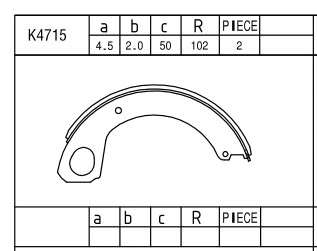 Brake Shoe Set (K4715)