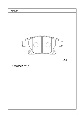 Brake Pad Set, disc brake (KD2084)