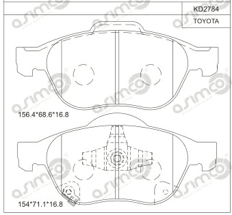 Brake Pad Set, disc brake (KD2784)