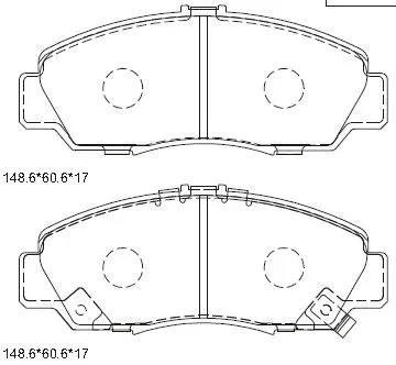 Brake Pad Set, disc brake (KD1719)