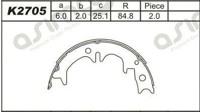 Brake Shoe Set (K2705)