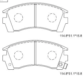 Brake Pad Set, disc brake (KD1725)