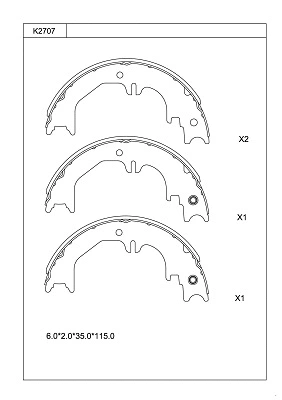 Brake Shoe Set (K2707)