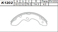 Brake Shoe Set (K1202)
