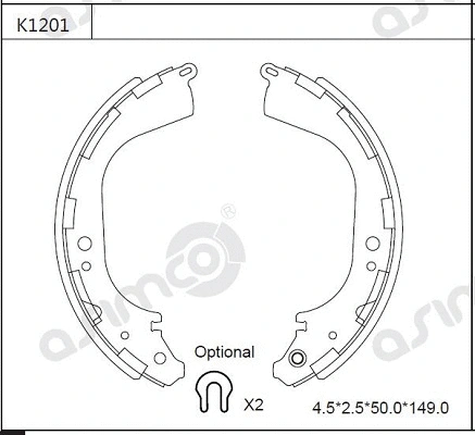 Brake Shoe Set (K1201)