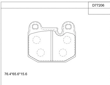 Brake Pad Set, disc brake (KD77206)