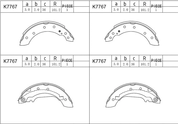 Brake Shoe Set (K7767)