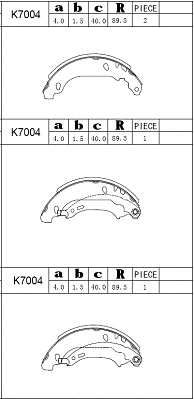 Brake Shoe Set (K7004)