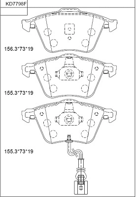 Brake Pad Set, disc brake (KD7798F)