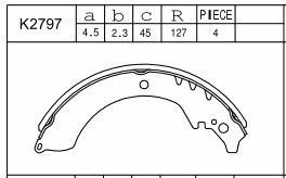 Brake Shoe Set (K2797)
