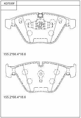 Brake Pad Set, disc brake (KD7535F)