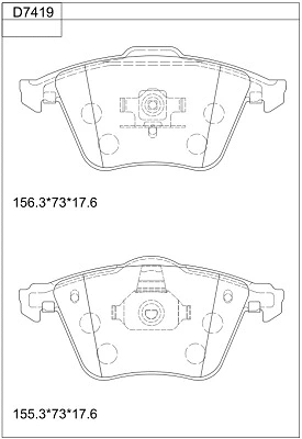 Brake Pad Set, disc brake (KD7419)