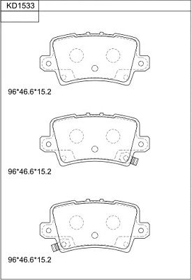 Brake Pad Set, disc brake (KD1533)