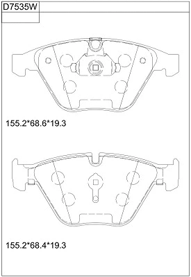 Brake Pad Set, disc brake (KD7535W)