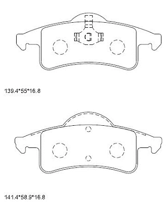 Brake Pad Set, disc brake (KD6726)