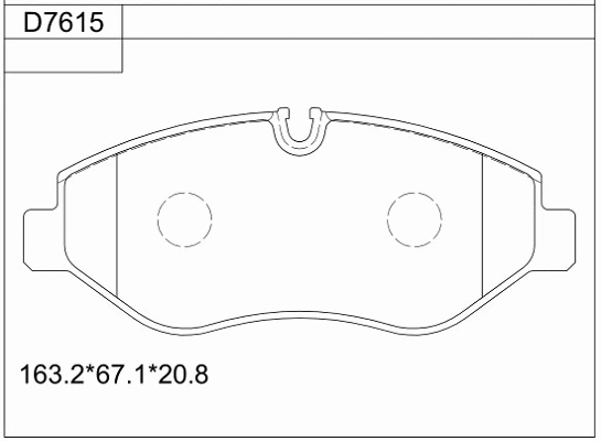 Brake Pad Set, disc brake (KD7615)