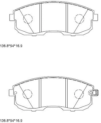 Brake Pad Set, disc brake (KD1710W)