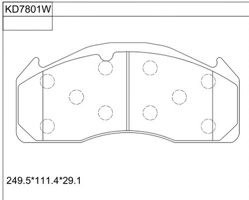 Brake Pad Set, disc brake (KD7801W)