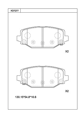 Brake Pad Set, disc brake (KD7277)