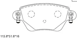 Brake Pad Set, disc brake (KD6739)