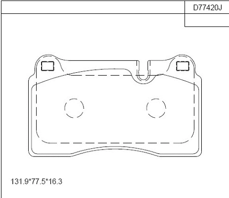 Brake Pad Set, disc brake (KD77420)