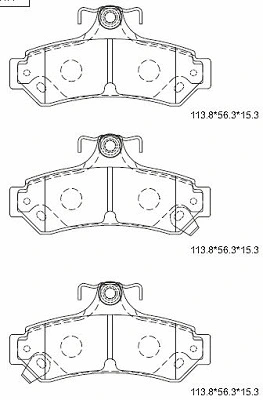 Brake Pad Set, disc brake (KD2509)