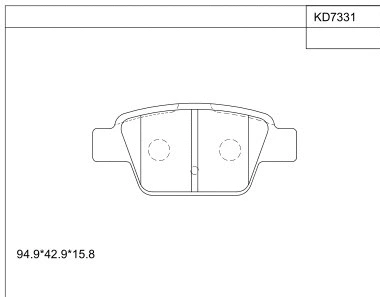 Brake Pad Set, disc brake (KD7331)
