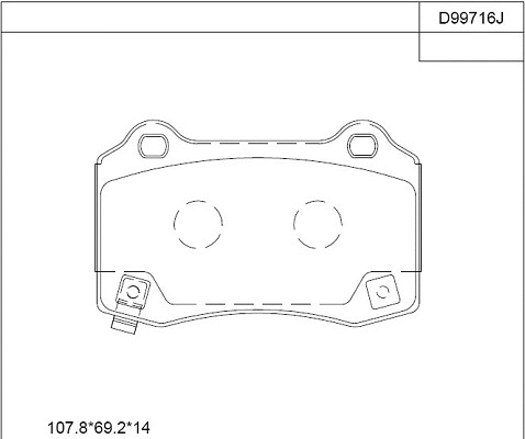 Brake Pad Set, disc brake (KD99716)