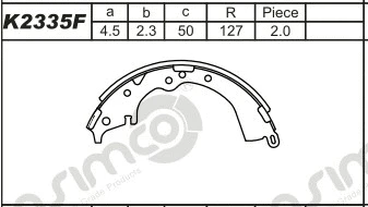 Brake Shoe Set (K2335F)