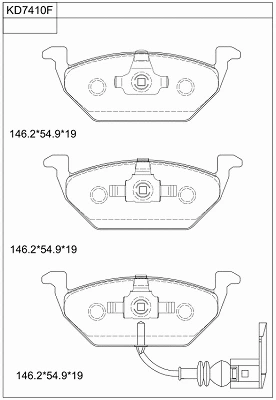 Brake Pad Set, disc brake (KD7410F)