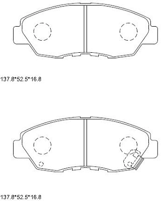 Brake Pad Set, disc brake (KD1701)