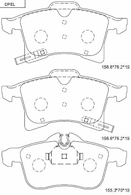 Brake Pad Set, disc brake (KD7541)