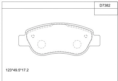 Brake Pad Set, disc brake (KD7382)