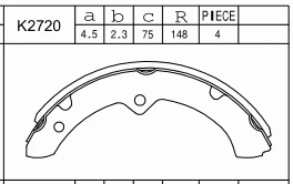 Brake Shoe Set (K2720)